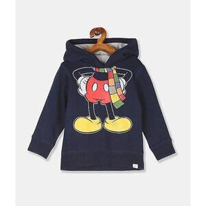 Baby Gap X Disney Mickey Mouse Pullover Hoodie Sweatshirt With Ears